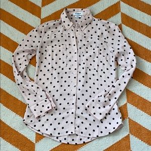 Pink polka dot Portofino blouse